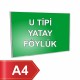 A4 U Tipi Yatay Pleksi Föylük 298mm x 210mm A4 U Tipi Yatay Pleksi Föylük 298mm x 210mm