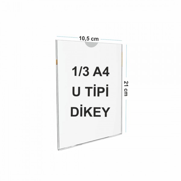 10,5x21 cm U Tipi Dikey Pleksi Föylük 105mm x 210 mm 10,5x21 cm U Tipi Dikey Pleksi Föylük 105mm x 210 mm