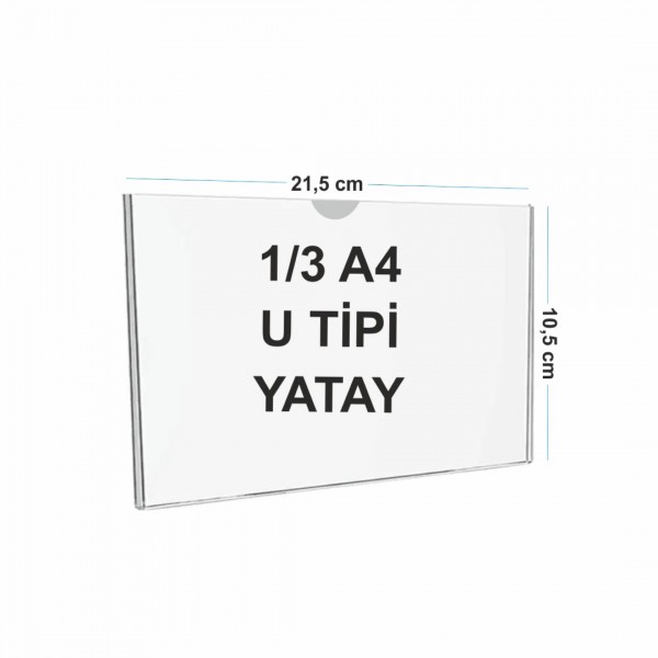 10,5x21 cm U Tipi Yatay Pleksi Föylük 105mm x 210 mm 10,5x21 cm U Tipi Yatay Pleksi Föylük 105mm x 210 mm